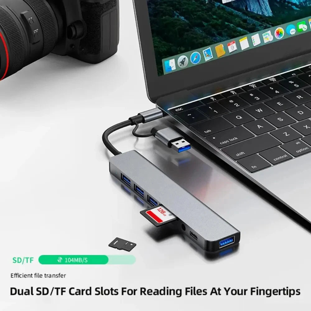 5Gbps USB 3.0 HUB USB C HUB USB C Docking Station High Speed Transmission OTG Adapter Splitter TYPE-C HUB