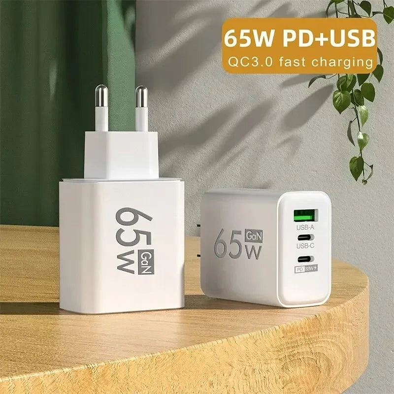 GaN Fast Charging 65W USB Type C Charger PD 3.0