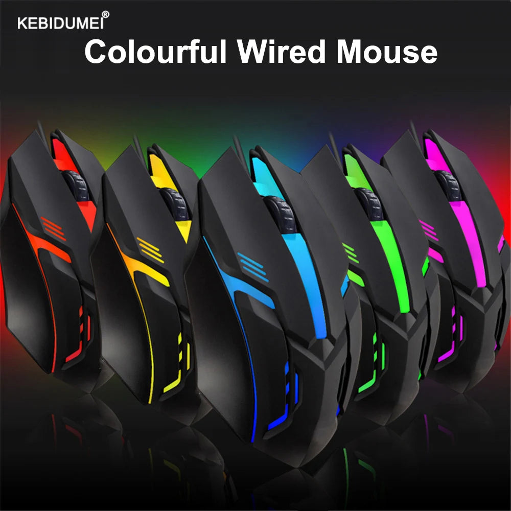 USB Wired Colorful Gaming Mouse