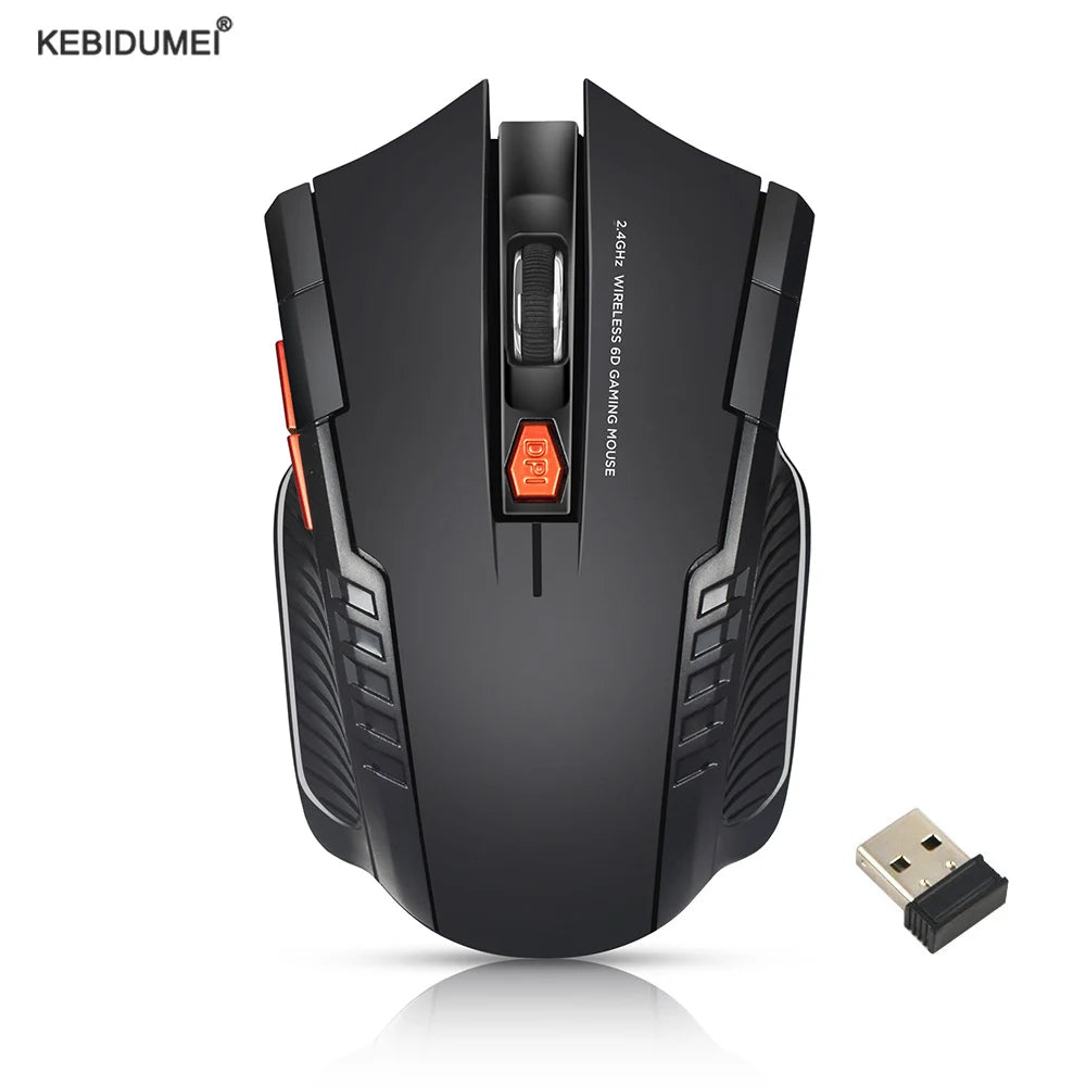 Wireless Gaming  6D Optical Mouse, Right Scroll Mice for Gamer