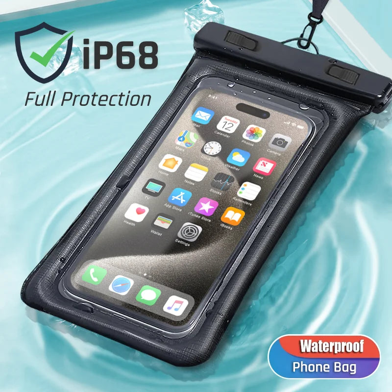 Waterproof Air Bag Case For iPhone 15 14 13 12 11 Pro Max Xiaomi 14 Plus Samsung S24 Ultra Soft Phone Accessories