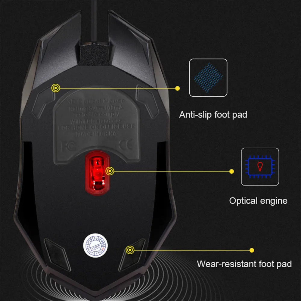 USB Wired Colorful Gaming Mouse