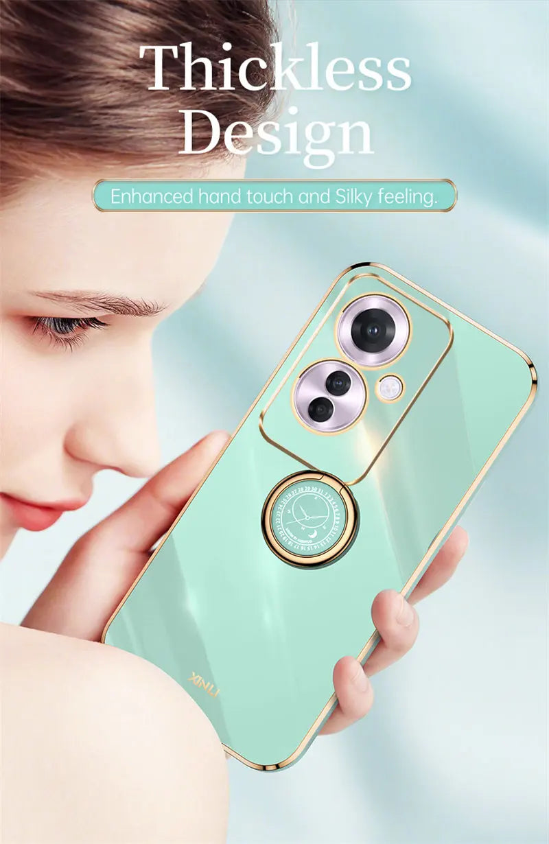 Oppo Reno 11F CPH2603 Case 6D Plating SiliconeBumpe