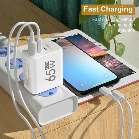 GaN Fast Charging 65W USB Type C Charger PD 3.0