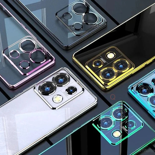 Poco X6 M6 Pro Note13 13pro Luxury Plating Clear Case For Xiaomi Redmi Note 13 Pro Plus 5g 4g Silicone Transparent Back Cover