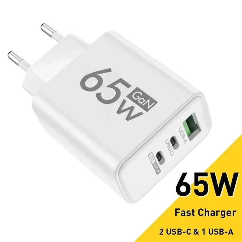 GaN Fast Charging 65W USB Type C Charger PD 3.0